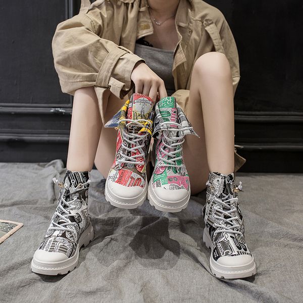 classic women canvas boots flat casual autumn shoes lace up graffi street hip hop shoes women outdoor short ankle boots
classic women canvas boots flat casual autumn shoes lace up graffi street hip hop shoes women outdoor short ankle boots