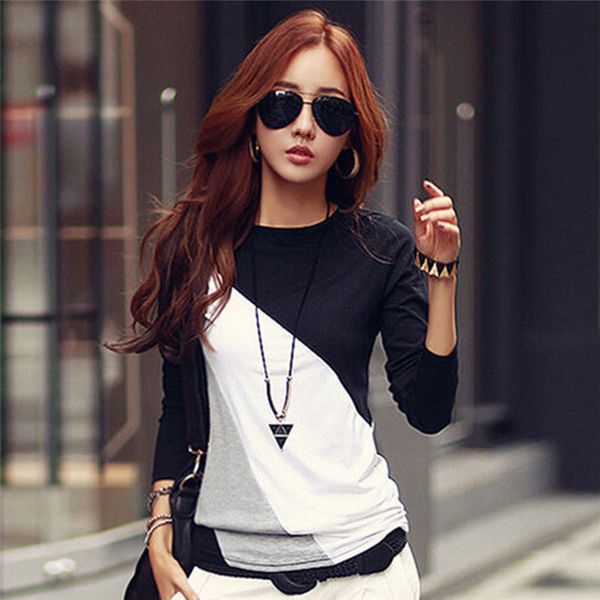 women t shirt long sleeve clothes ropa tee shirt femme poleras camisetas v neck mujer black brown ladies casual t shirt, White
women t shirt long sleeve clothes ropa tee shirt femme poleras camisetas v neck mujer black brown ladies casual t shirt, White