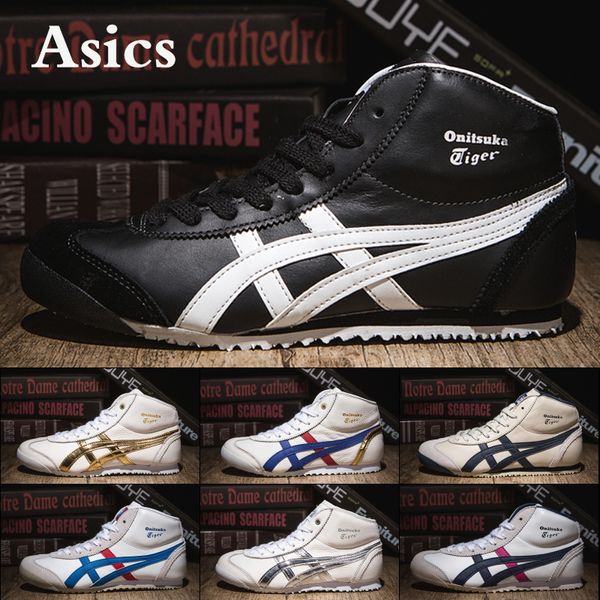 

Asics Onitsuka Tiger New High Running Shoes For Men Women Black Stripe White Blue Designer Mens Sneakers Sport Shoes US 5-10