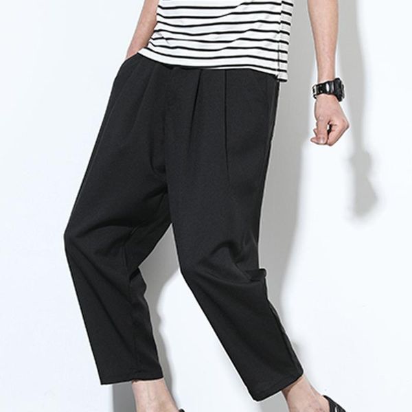 summer men's pants fashion large size nine pants wide leg linen solid color casual pant comfortable men trousers sweatpant, Black
summer men's pants fashion large size nine pants wide leg linen solid color casual pant comfortable men trousers sweatpant, Black