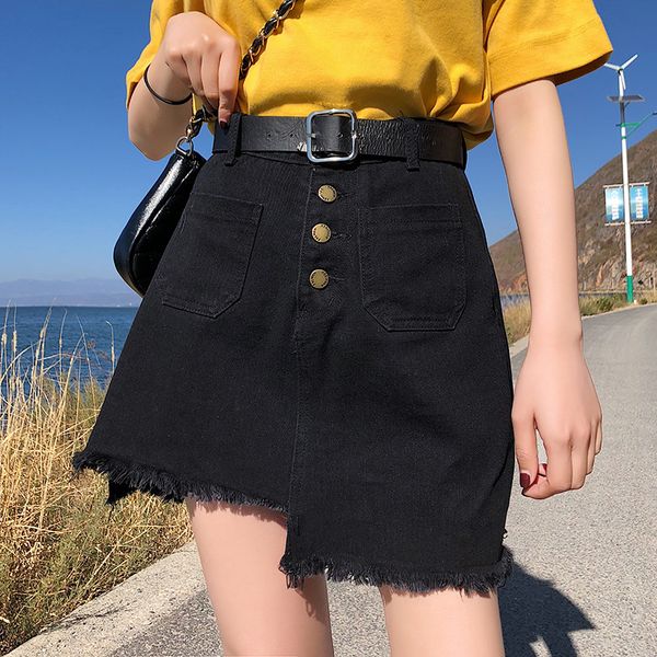summer denim skirt women spring summer 2019 buttons high waist women's mini skirt black blue saias jeans new with belt
summer denim skirt women spring summer 2019 buttons high waist women's mini skirt black blue saias jeans new with belt