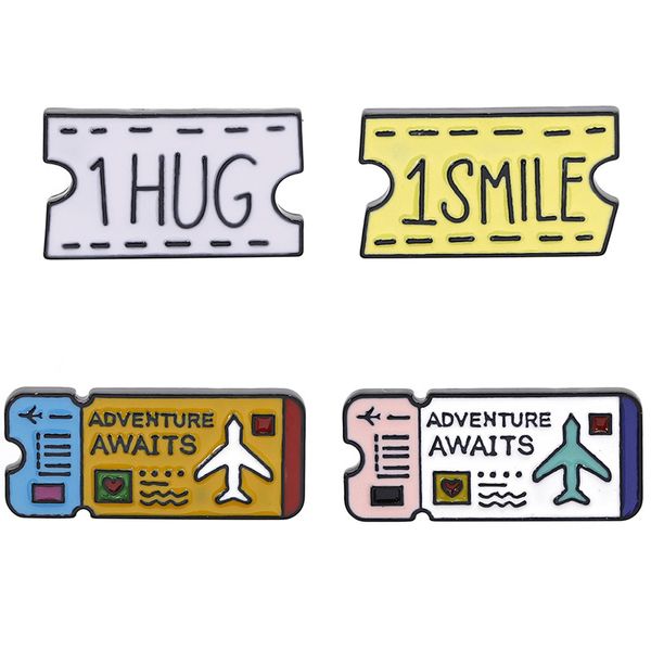 plane ticket smile hug kiss lapel pins badges brooches men women girls cute funny jewelry cartoon accessories, Gray
plane ticket smile hug kiss lapel pins badges brooches men women girls cute funny jewelry cartoon accessories, Gray