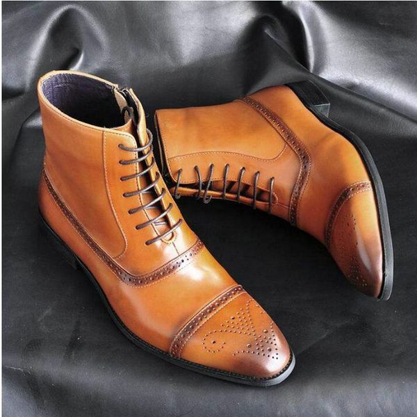 Autumn NEW Men zipper Boots Vintage Brogue College Style Men Shoes Casual Fashion Lace-up Boots For Man, Black
Autumn NEW Men zipper Boots Vintage Brogue College Style Men Shoes Casual Fashion Lace-up Boots For Man, Black