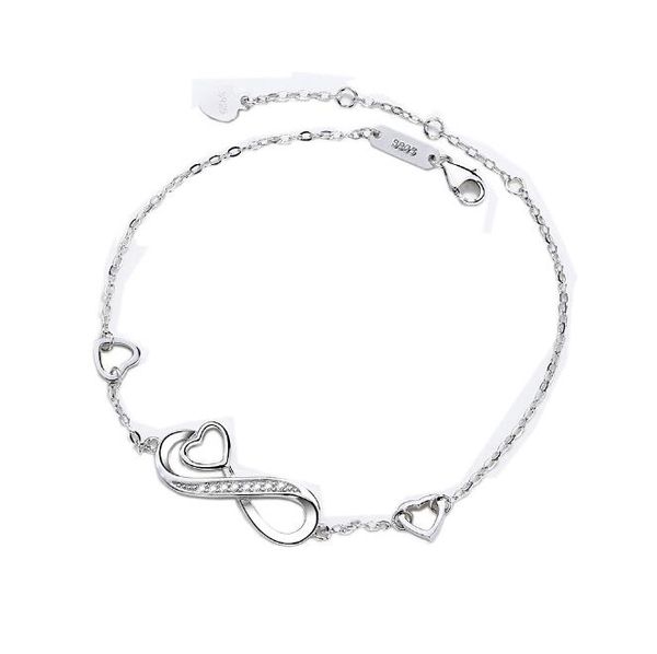 fashion luxury 925 sterling silver infinity with heart wedding bracelet cubic zirconia inlay for bride women lovers wholesale retail jewel, Golden;silver
fashion luxury 925 sterling silver infinity with heart wedding bracelet cubic zirconia inlay for bride women lovers wholesale retail jewel, Golden;silver