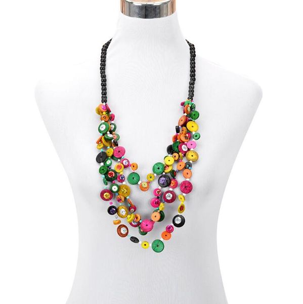 new coconut shell long statement necklace wood chain vintage boho long necklace for women jewelry, Silver
new coconut shell long statement necklace wood chain vintage boho long necklace for women jewelry, Silver