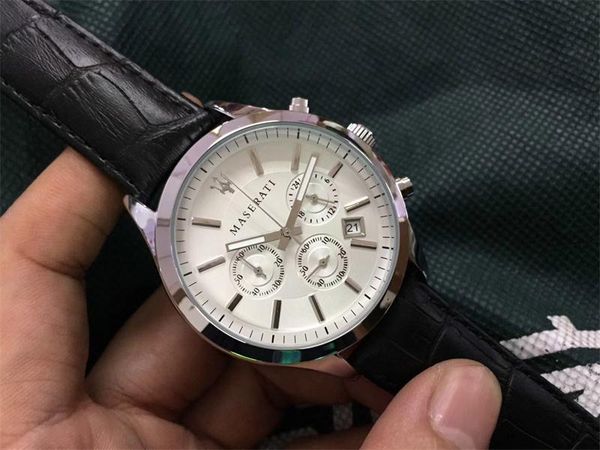 all the dials all work watch maserati men or women stainless steel belt quartz luxury watches brand casual watches, Slivery;brown
all the dials all work watch maserati men or women stainless steel belt quartz luxury watches brand casual watches, Slivery;brown