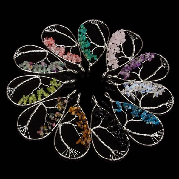new fashion natural stone tree of life water drop pendant necklaces jewelry gift for men women ing, Silver
new fashion natural stone tree of life water drop pendant necklaces jewelry gift for men women ing, Silver