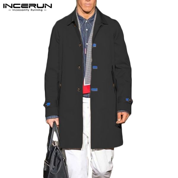 men trench coats long sleeve casual fashion single breasted solid lapel jackets streetwear british style windbreaker incerun 5xl, Tan;black
men trench coats long sleeve casual fashion single breasted solid lapel jackets streetwear british style windbreaker incerun 5xl, Tan;black