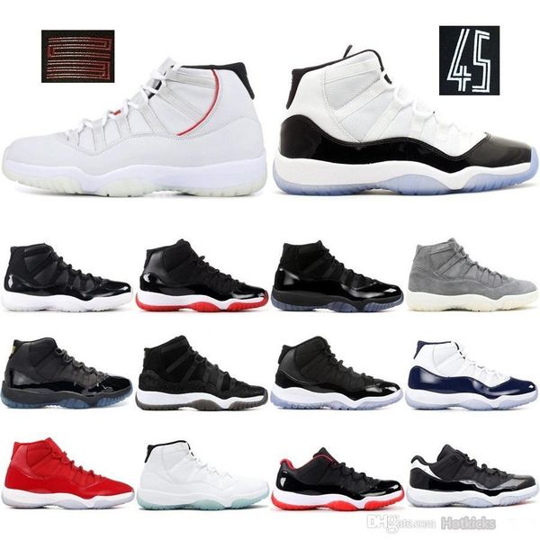 wholesale 11 mens 11s basketball shoes new concord 45 platinum tint space jam gym red win like 96 xi designer sneakers men sport shoes
wholesale 11 mens 11s basketball shoes new concord 45 platinum tint space jam gym red win like 96 xi designer sneakers men sport shoes