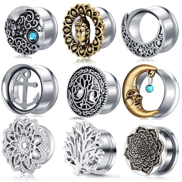 junlowpy 2pcs ear tunnels gauges dangle plugs 00 gauges 0g tunnels stainless earlets stretchering piercing plug and kit, Slivery;golden
junlowpy 2pcs ear tunnels gauges dangle plugs 00 gauges 0g tunnels stainless earlets stretchering piercing plug and kit, Slivery;golden