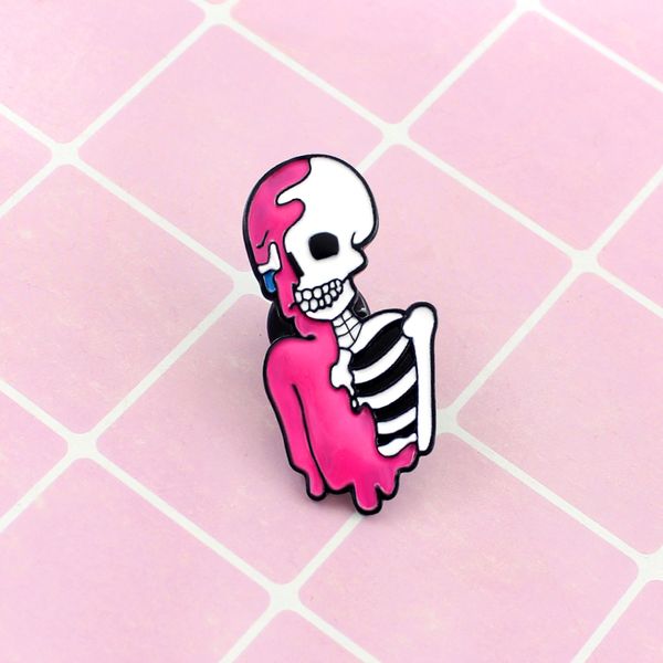 skeleton pink white scary enamel special cartoon black brooch creative lapels denim badges gifts homemade pins, Gray
skeleton pink white scary enamel special cartoon black brooch creative lapels denim badges gifts homemade pins, Gray