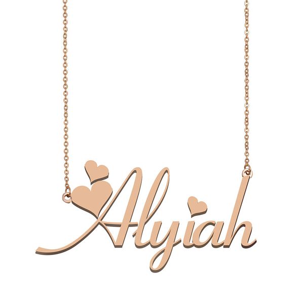 Alyiah Name Necklace Pendant for Women Girlfriend Gifts Custom Nameplate Children Best Friends Jewelry 18k Gold Plated Stainless Steel, Silver
Alyiah Name Necklace Pendant for Women Girlfriend Gifts Custom Nameplate Children Best Friends Jewelry 18k Gold Plated Stainless Steel, Silver