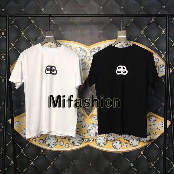 19ss Luxury Europe France Paris Lock Print Tshirt Fashion Men Women High Quality T Shirt Casual Cotton Tee