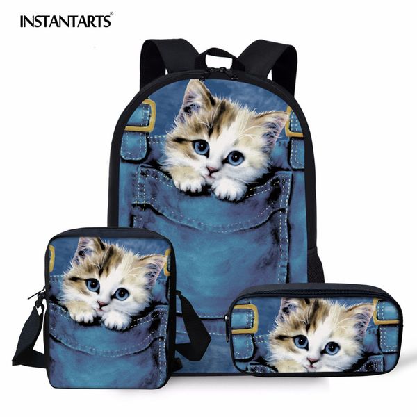 instantart dark black kitty cat mochila schoolbag kid 3pcs set satchel children backpack cartoon escolares infantis for boy girl
instantart dark black kitty cat mochila schoolbag kid 3pcs set satchel children backpack cartoon escolares infantis for boy girl