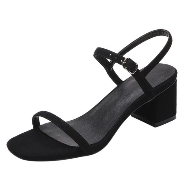 new summer women's sandals open-toe shoes wild belt buckle thick heel thin square heeled casual sandals, Black
new summer women's sandals open-toe shoes wild belt buckle thick heel thin square heeled casual sandals, Black