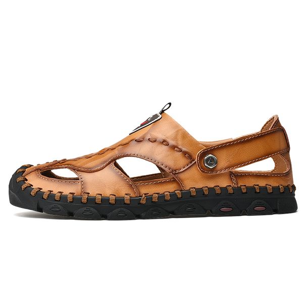 zunyu new men casual leather outdoor summer handmade beach shoes for male breathable footwear slip on walking sandals mx200617, Black
zunyu new men casual leather outdoor summer handmade beach shoes for male breathable footwear slip on walking sandals mx200617, Black