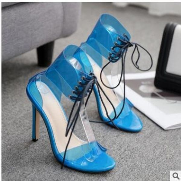 sandals transparent pvc peep toe lace up stiletto high heel11.5cm dress ladies sandals summer shoes women platform, Black
sandals transparent pvc peep toe lace up stiletto high heel11.5cm dress ladies sandals summer shoes women platform, Black