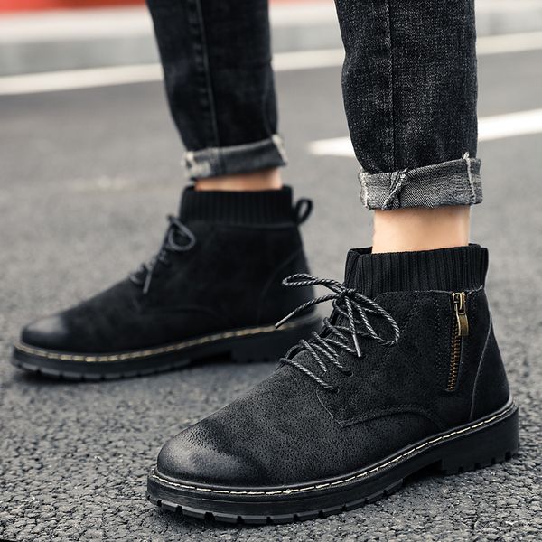 High Quality Retro Mens Boots Ankle Martin Booties Fashion Casual Shoes for Men Sneakers Man Footwear Male Adult, Black
High Quality Retro Mens Boots Ankle Martin Booties Fashion Casual Shoes for Men Sneakers Man Footwear Male Adult, Black