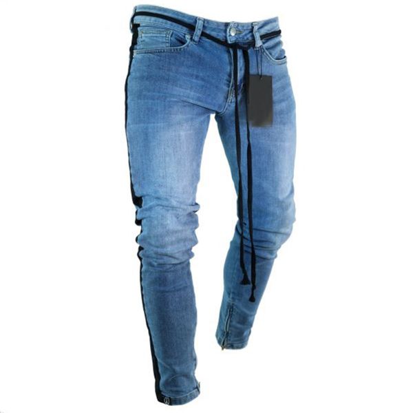 lightweight mens stripes casual pants regular slim fit stretch denim jeans for men, Blue
lightweight mens stripes casual pants regular slim fit stretch denim jeans for men, Blue