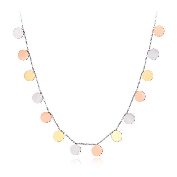 chains trendy original design titanium stainless steel three color wafer charm necklace pendant chain for women n19070, Silver
chains trendy original design titanium stainless steel three color wafer charm necklace pendant chain for women n19070, Silver