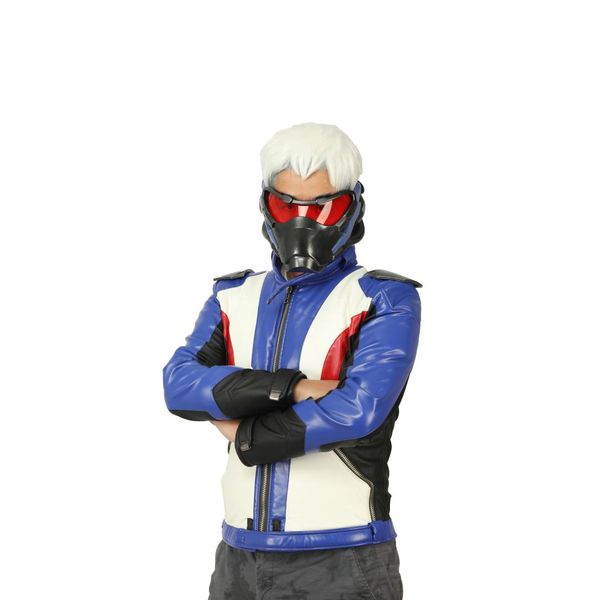 costhemesoldier 76 jacket, officially licensed, embroidered pu leather gaming costume for men/teens, Black;brown
costhemesoldier 76 jacket, officially licensed, embroidered pu leather gaming costume for men/teens, Black;brown