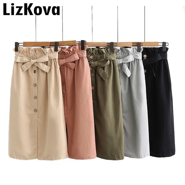lizkova summer paperbag skirt woman single breasted high waist plus size skirt 2020 bandage front cut streetwear, Black
lizkova summer paperbag skirt woman single breasted high waist plus size skirt 2020 bandage front cut streetwear, Black
