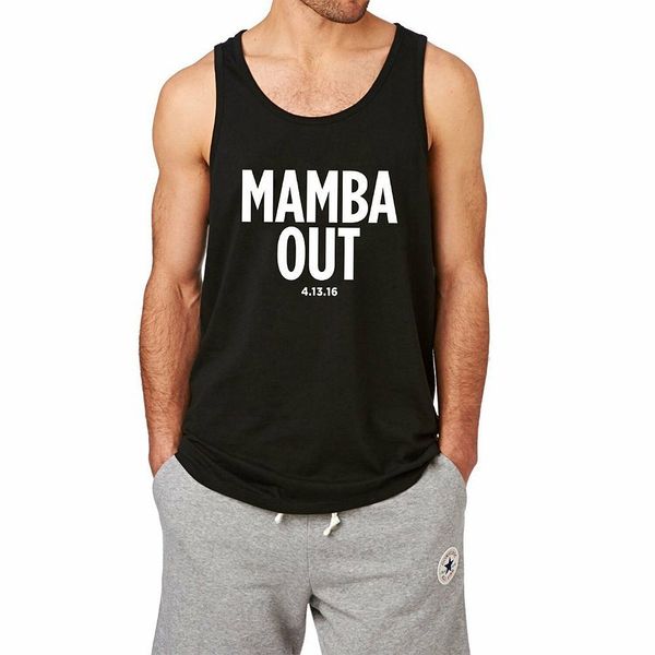 men's mamba out 4-13-16 basketball retirement black tank summer cotton letter print tank, White;black
men's mamba out 4-13-16 basketball retirement black tank summer cotton letter print tank, White;black