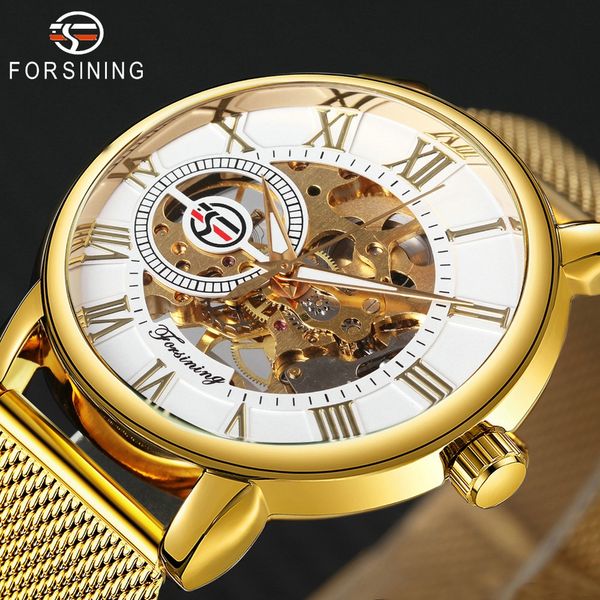 forsining royal classic mechanical roman numerals golden skeleton dial ultra thin mesh strap mens watches top, Slivery;brown
forsining royal classic mechanical roman numerals golden skeleton dial ultra thin mesh strap mens watches top, Slivery;brown
