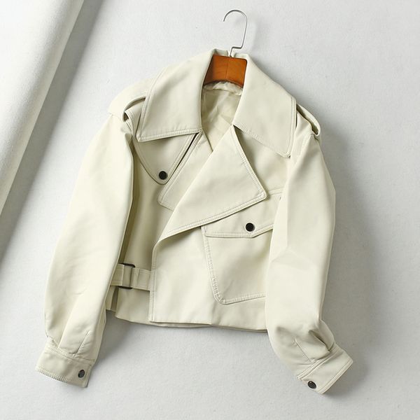 style pu leather jacket female coat plus size moto 2019 big pocket women faux white biker ladies autumn winter outerwear korean, Black
style pu leather jacket female coat plus size moto 2019 big pocket women faux white biker ladies autumn winter outerwear korean, Black