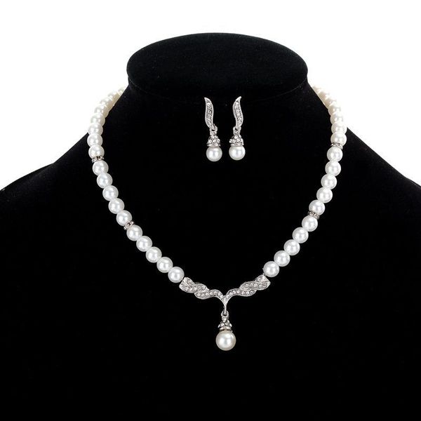 new bohemian pearl bridal jewelry sets cream faux rhinestone rose gold crystal cz zircon wedding necklace and earrings sets for women dr, Silver
new bohemian pearl bridal jewelry sets cream faux rhinestone rose gold crystal cz zircon wedding necklace and earrings sets for women dr, Silver