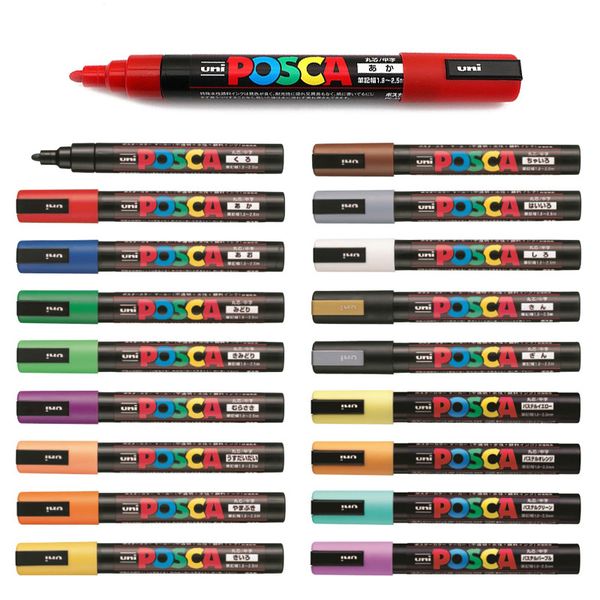 posca pc-5m colored paint marker pens school stationery office supplies art marker medium tip 1.8-2.5mm 17 color markers pen
posca pc-5m colored paint marker pens school stationery office supplies art marker medium tip 1.8-2.5mm 17 color markers pen