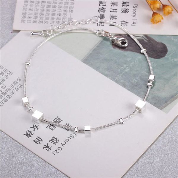 kofsac trendy jewelry ankle chain bracelet 925 sterling silver square chain anklets for women lovely korea style jewelry gifts, Red;blue
kofsac trendy jewelry ankle chain bracelet 925 sterling silver square chain anklets for women lovely korea style jewelry gifts, Red;blue