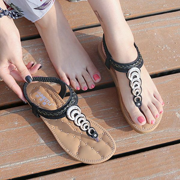 plus size 35-51 nice summer metal sandals women flat heels leisure shoes woman beach sxy bikini dress female sandals, Black
plus size 35-51 nice summer metal sandals women flat heels leisure shoes woman beach sxy bikini dress female sandals, Black
