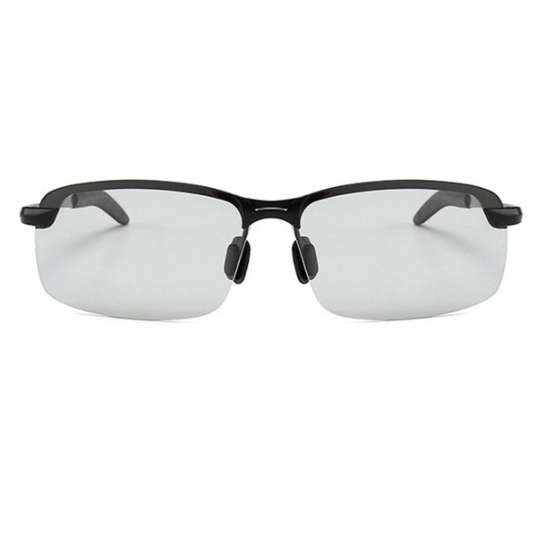 men's polarized discoloration retro sunglasses metal half frame day and night driver driving sunglasses, White;black
men's polarized discoloration retro sunglasses metal half frame day and night driver driving sunglasses, White;black