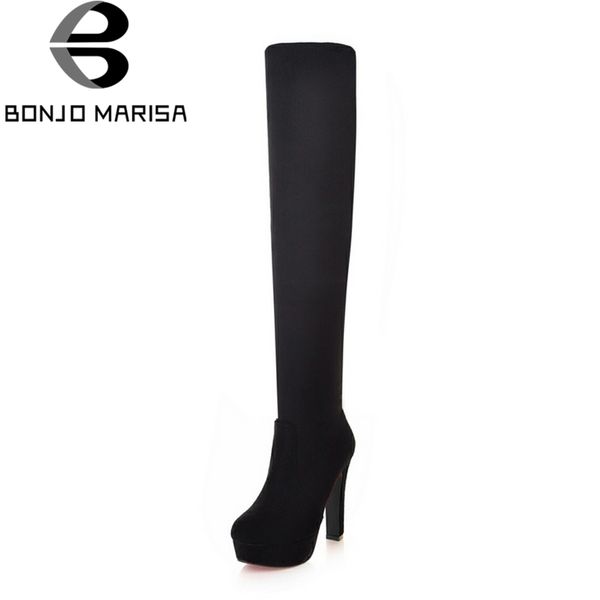 bonjomarisa 2018 chunky heels platform shoes woman slip on over knee high boots size 34-39 winter boots woman, Black
bonjomarisa 2018 chunky heels platform shoes woman slip on over knee high boots size 34-39 winter boots woman, Black