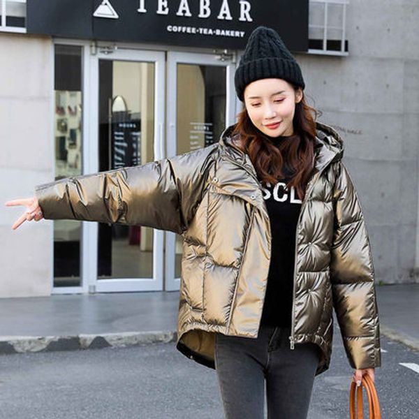 women's down & parkas 2021 winter korean short bright glossy hooded cotton jacket warm thick parka loose bread female, Black
women's down & parkas 2021 winter korean short bright glossy hooded cotton jacket warm thick parka loose bread female, Black