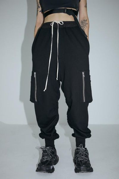27-46 2019 women men's clothing fashion dj hair stylist hip hop punk zipper stereo pocket casual pants plus size costumes, Black
27-46 2019 women men's clothing fashion dj hair stylist hip hop punk zipper stereo pocket casual pants plus size costumes, Black