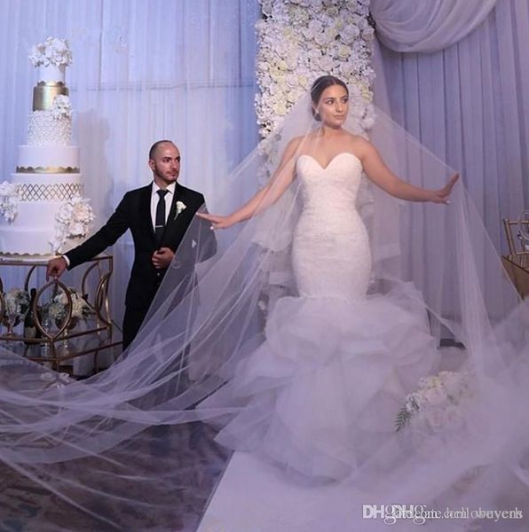 classic sweetheart lace chapel mermaid wedding dresses lace ruffles tiered bottom wedding gown sweep train country bridal dress, White
classic sweetheart lace chapel mermaid wedding dresses lace ruffles tiered bottom wedding gown sweep train country bridal dress, White