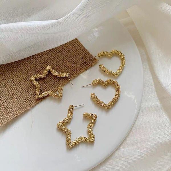 women's fashion simple metal earrings star heart ear ring girl earring jewelry accessories for women, Golden;silver
women's fashion simple metal earrings star heart ear ring girl earring jewelry accessories for women, Golden;silver