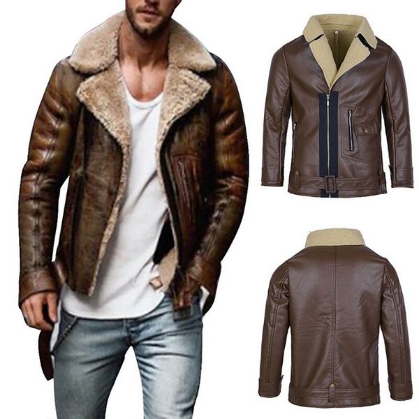 new mens leather jackets male motorcycle jacket pu business casual thick warm fur collar winter faux biker coats windproof, Black
new mens leather jackets male motorcycle jacket pu business casual thick warm fur collar winter faux biker coats windproof, Black