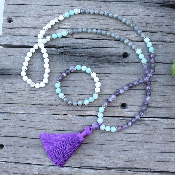 8mm natural stone beads, labradorite, amethyst, howlite,japamala sets,spiritual jewelry,meditation,inspirational, 108 mala beads, Silver
8mm natural stone beads, labradorite, amethyst, howlite,japamala sets,spiritual jewelry,meditation,inspirational, 108 mala beads, Silver
