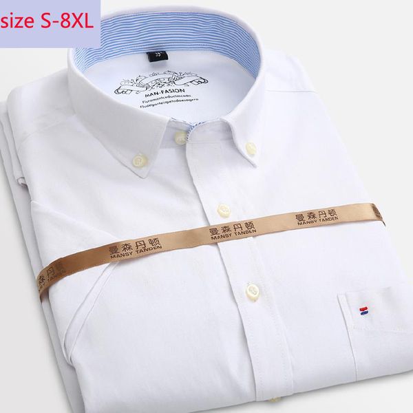 men's casual shirts 2021 arrival fashion short sleeve large summer oxford thin single breasted men plus size s-3xl4xl5xl6xl7xl8xl, White;black
men's casual shirts 2021 arrival fashion short sleeve large summer oxford thin single breasted men plus size s-3xl4xl5xl6xl7xl8xl, White;black