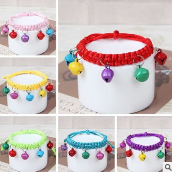 hand-woven dog collar pet bell necklace creative braided rope five colors bells dog cat collars puppy teddy necklaces
hand-woven dog collar pet bell necklace creative braided rope five colors bells dog cat collars puppy teddy necklaces