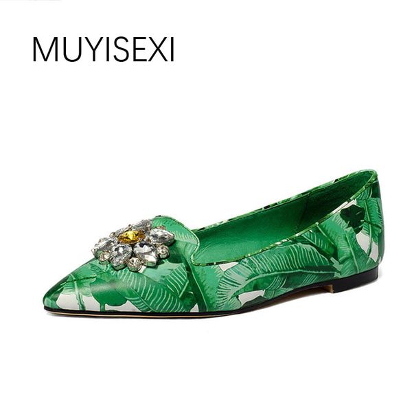 green women flats full genuine leather colorful color pointed toe with crystal flats shoes plus size 34-43 qql01 muyisexi, Black
green women flats full genuine leather colorful color pointed toe with crystal flats shoes plus size 34-43 qql01 muyisexi, Black