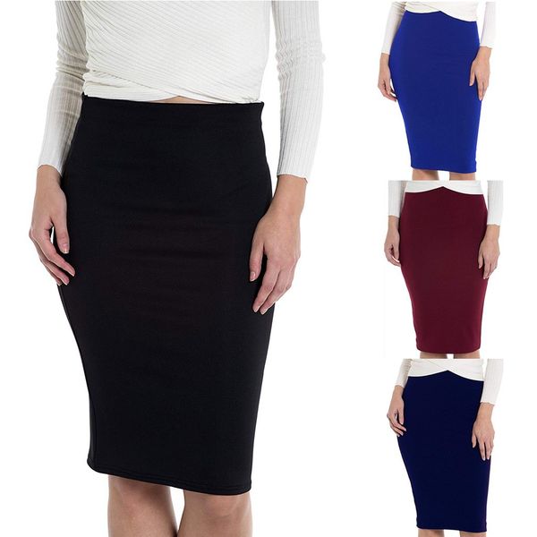 women's summer elastic waist stretch bodycon solid color formal pencil skirt beach black white red 2019 ladies hip skirt d
women's summer elastic waist stretch bodycon solid color formal pencil skirt beach black white red 2019 ladies hip skirt d