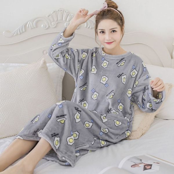 thick warm flannel nightgown night dress for women 2020 autumn winter long sleeve print coral velvet nightdress nightwear nighty, Black;red
thick warm flannel nightgown night dress for women 2020 autumn winter long sleeve print coral velvet nightdress nightwear nighty, Black;red