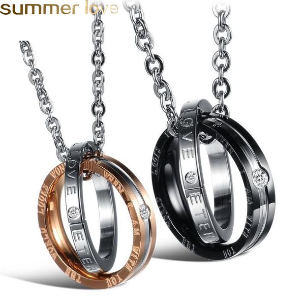 stainless steel couple necklace eternal love rhinestone round pendant necklaces silver black rose gold for men women valentine's day gi
stainless steel couple necklace eternal love rhinestone round pendant necklaces silver black rose gold for men women valentine's day gi