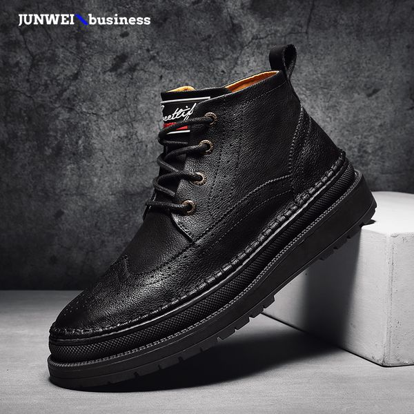 leather ankle handmade retro warm comfortable fashion round toe men casual dress boots shoes s5, Black
leather ankle handmade retro warm comfortable fashion round toe men casual dress boots shoes s5, Black