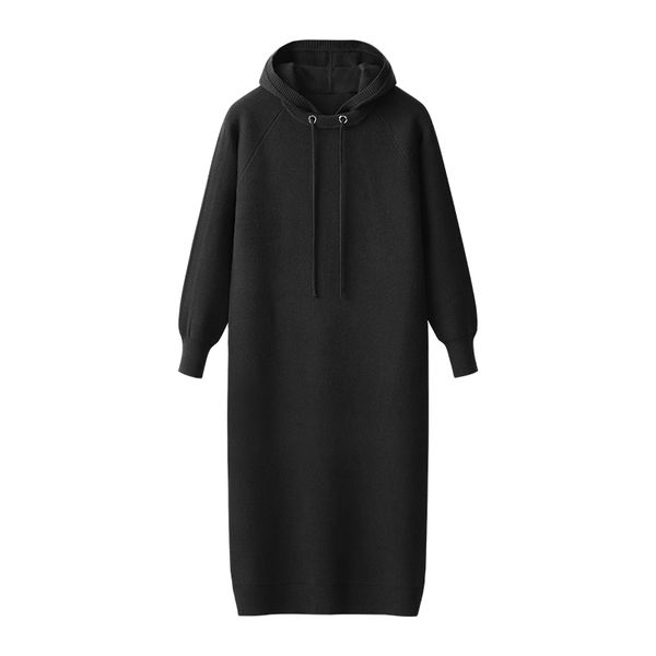 autumn winter knitted sweater dress women hooded casual dress female black thicken long sleeve women, Black;gray
autumn winter knitted sweater dress women hooded casual dress female black thicken long sleeve women, Black;gray