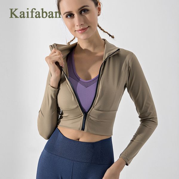 women stand collar zipper long-sleeved sports shirt 2020 female stretch tight fitness clothes running quick-drying yoga jacket, White;red
women stand collar zipper long-sleeved sports shirt 2020 female stretch tight fitness clothes running quick-drying yoga jacket, White;red